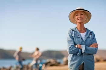 woman on beach